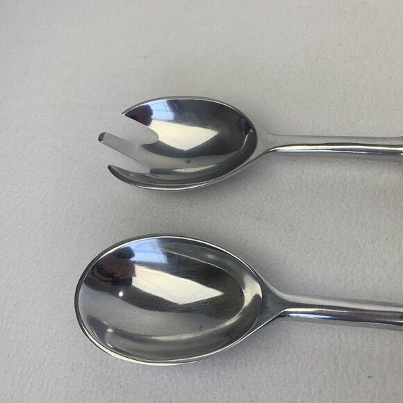 MCM Salad Utensils Fork Spoon Acrylic Beaded Handle 11.5” - Picture 5 of 7